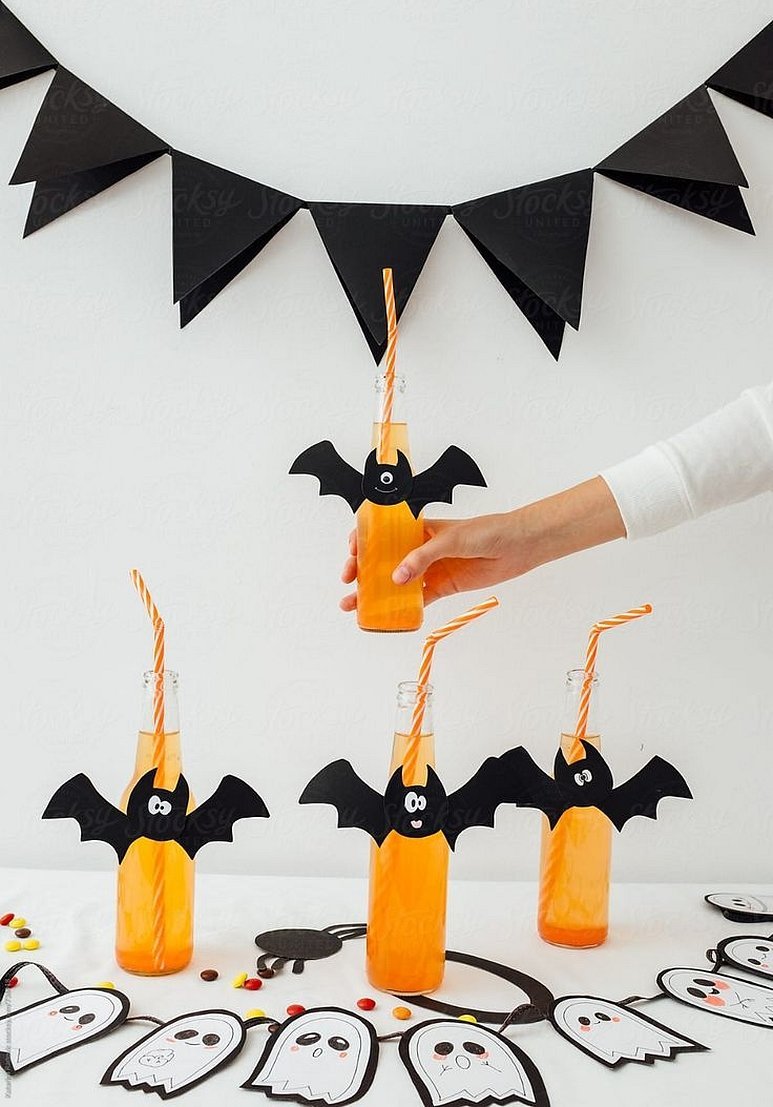 Halloween-flaskedekor