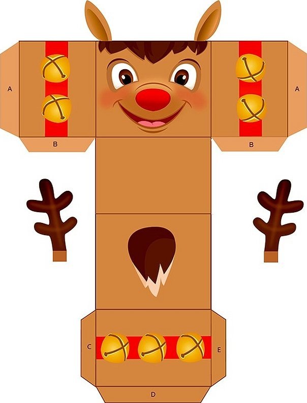 En cubecraft-modell – juleversjon.