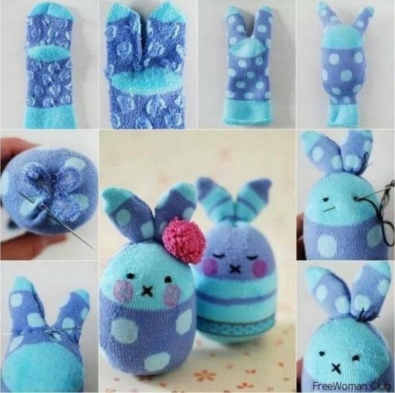 Funksjoner ved å sy en tumblerbunny