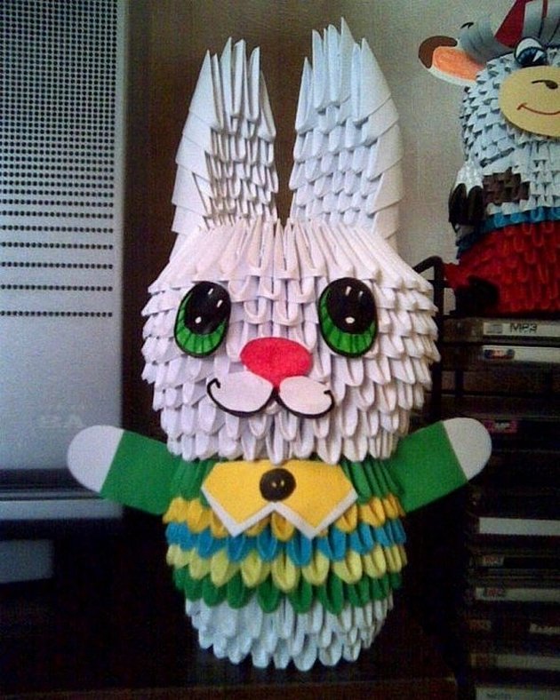 Modulær origami-hare