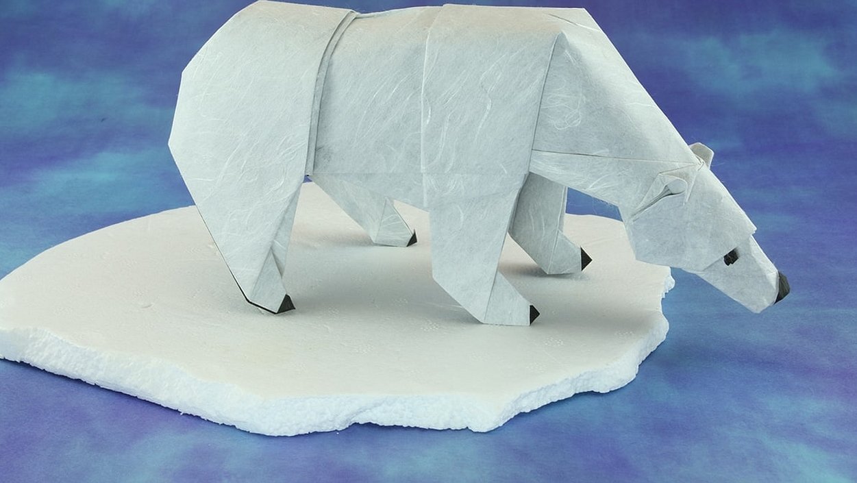 Isbjørn origamipapir