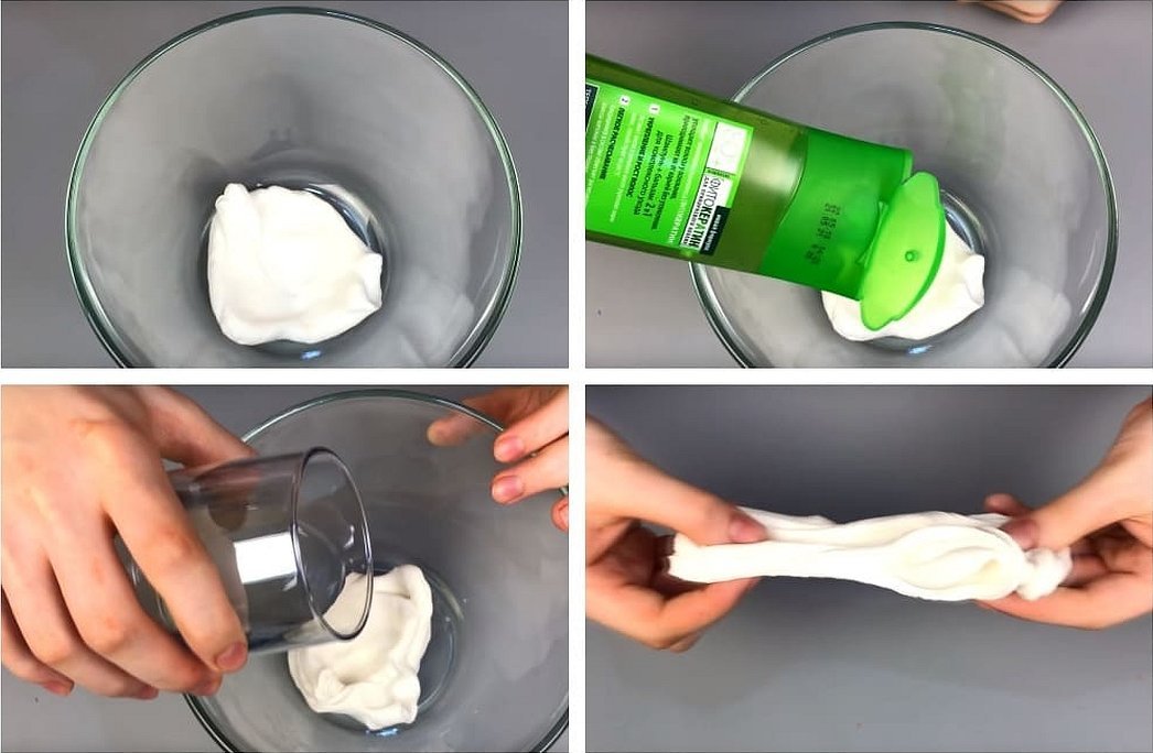Luftplastilina, skum og såpe
