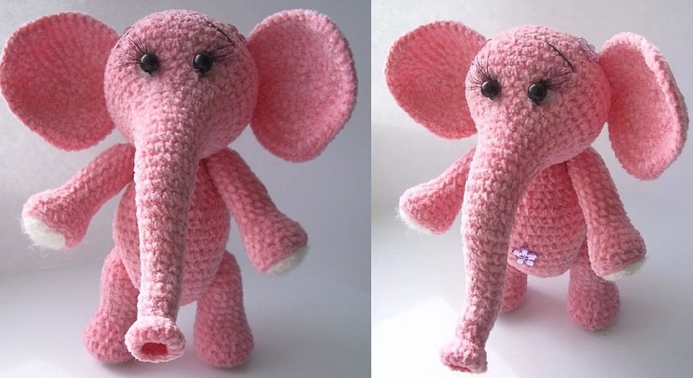 Som et resultat, i henhold til den gitte beskrivelsen, vil du få en elefant som denne