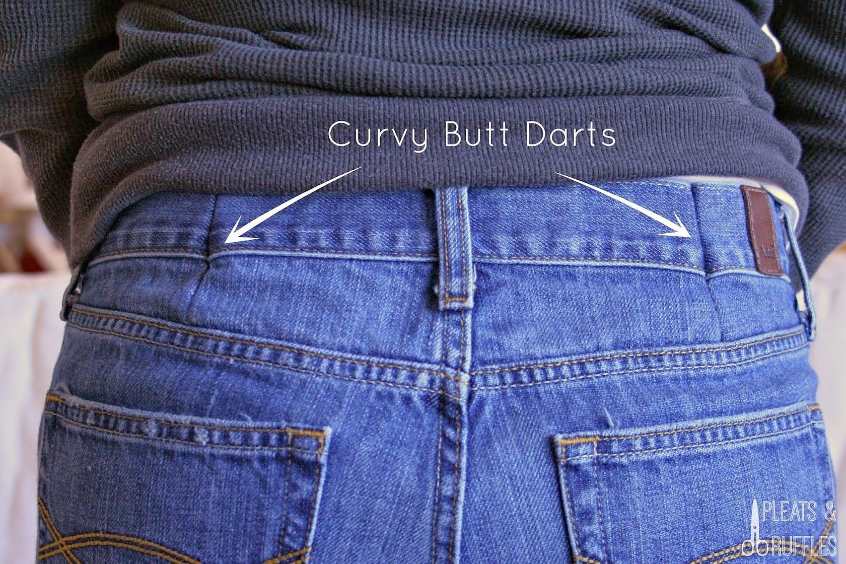 Dart bak på jeans