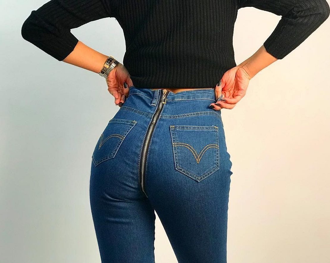 Du kan gjøre jeans mindre ved å sy inn en glidelås bak.