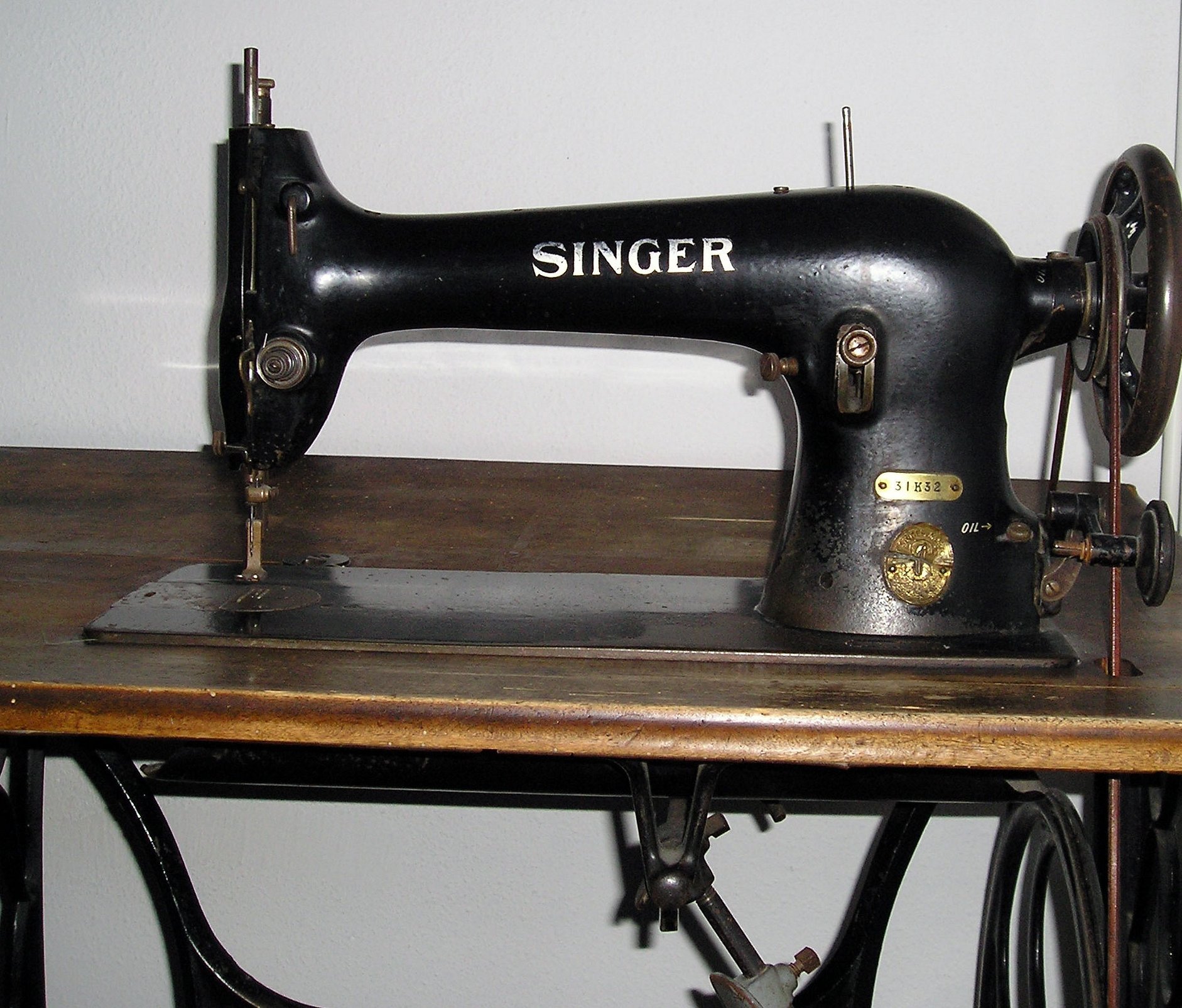 Gammel Singer-modell for gjenging