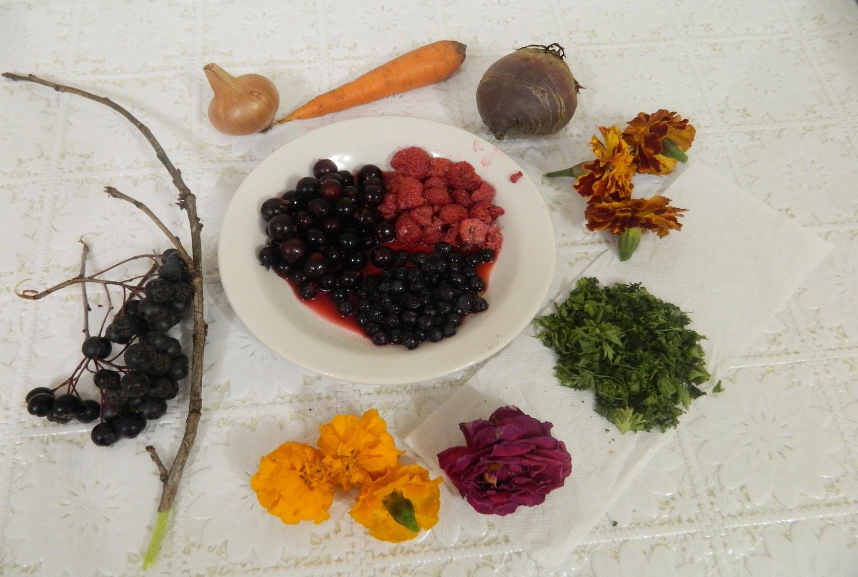 Klesfarger kan fås fra naturlige produkter