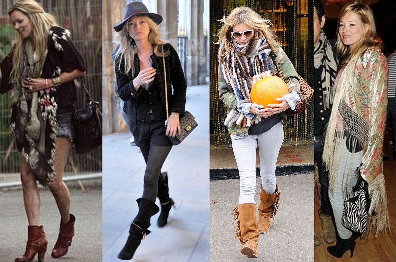 Kate Moss og hverdagslig bohemsk stil