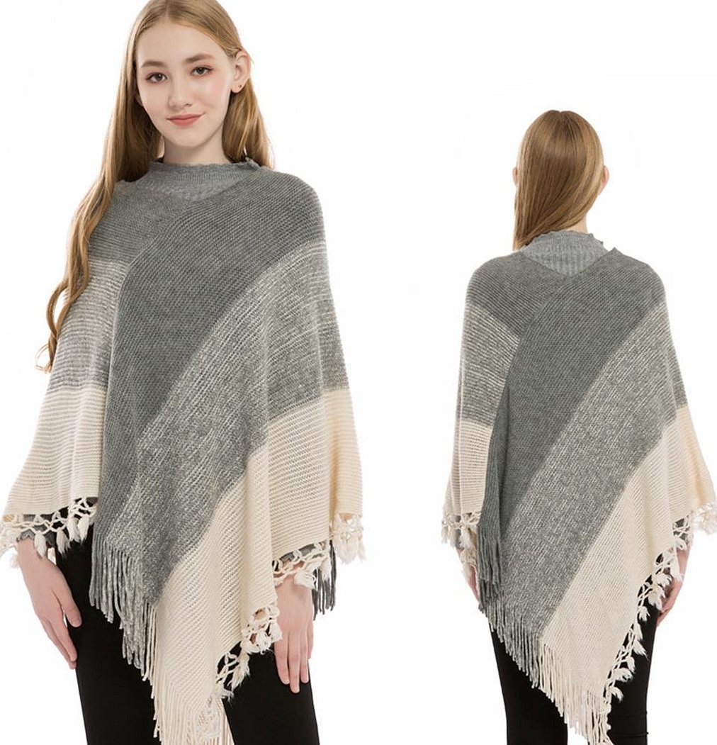 Jente i poncho