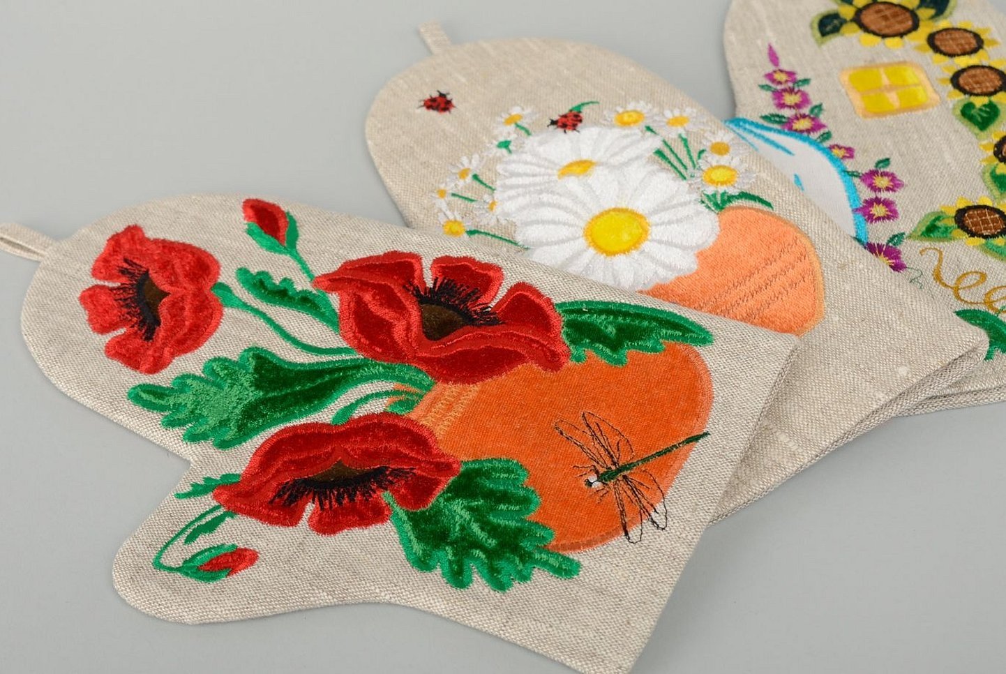 Broderi på ferdig arbeid