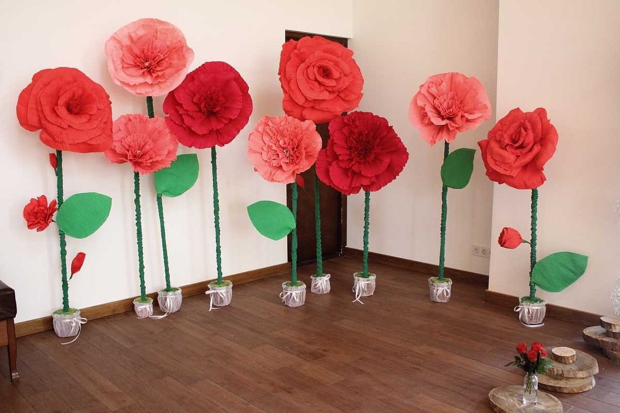 Gjør-det-selv-roser av organza