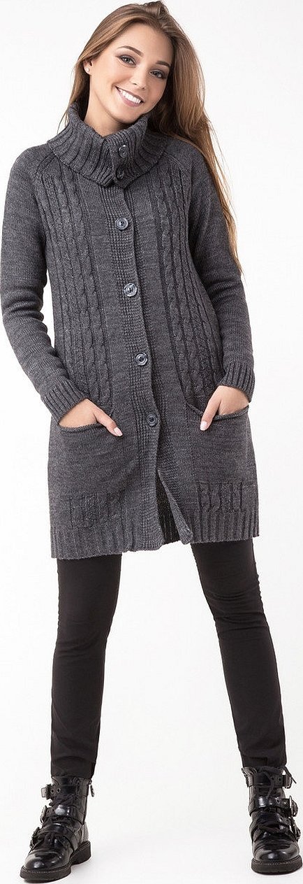 Tettsittende cardigan med knapper