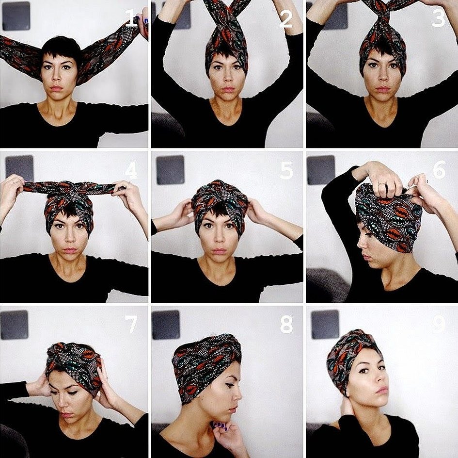 Turban fra et skjerf