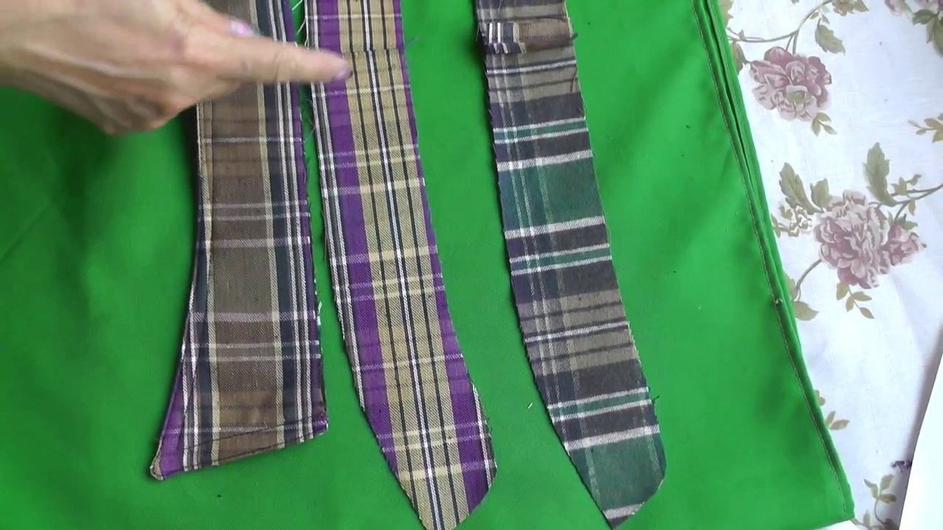 เย็บปกเสื้อที่เสร็จแล้ว