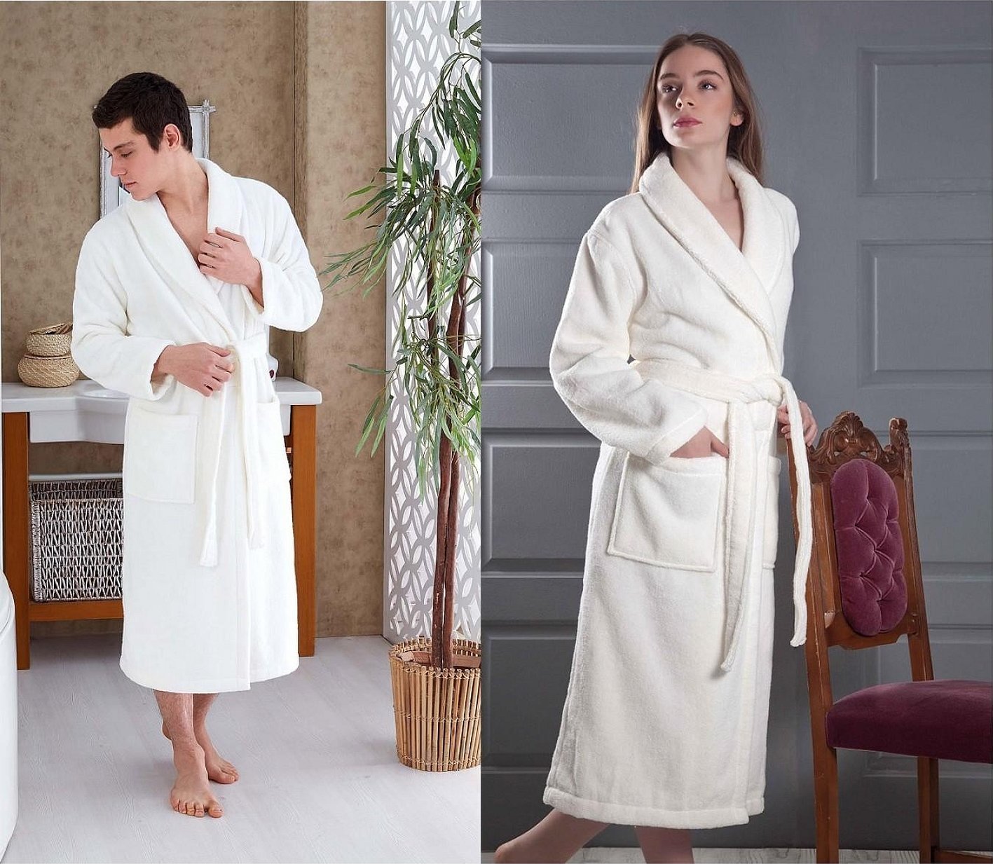 Unisex badekåpe