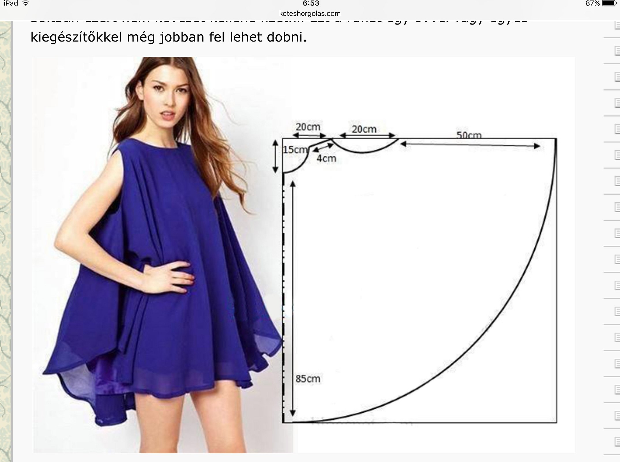 Modelul de rochie zburător