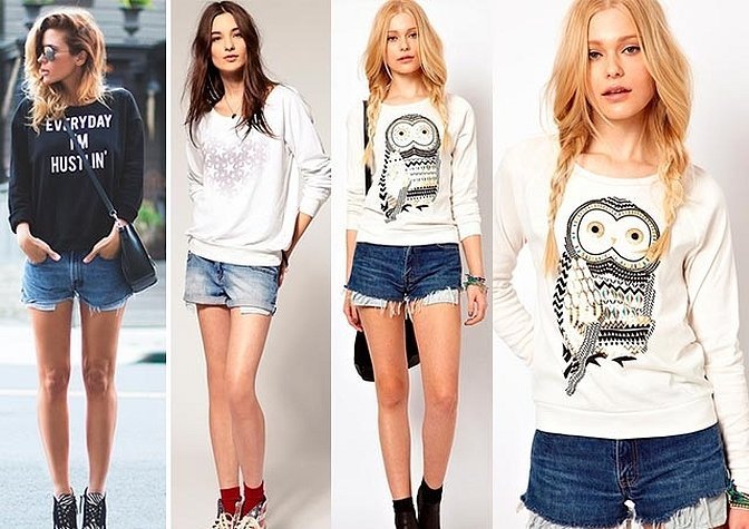 Genser med shorts