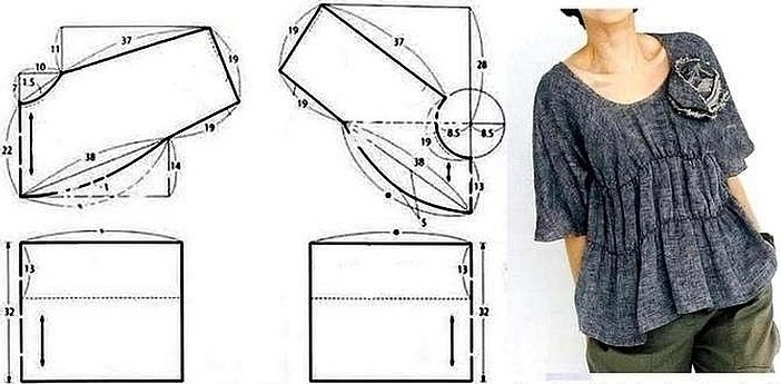 Bluse i bohemsk stil