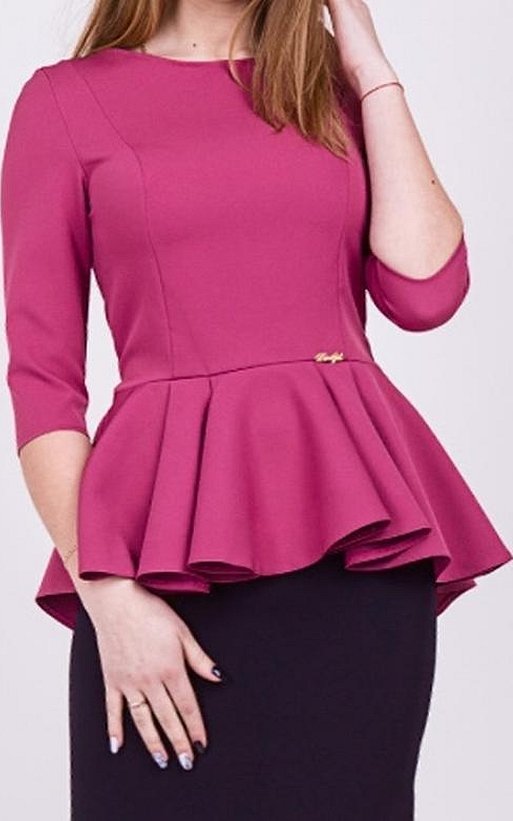 Hvordan ser et kjolemønster med peplum ut?