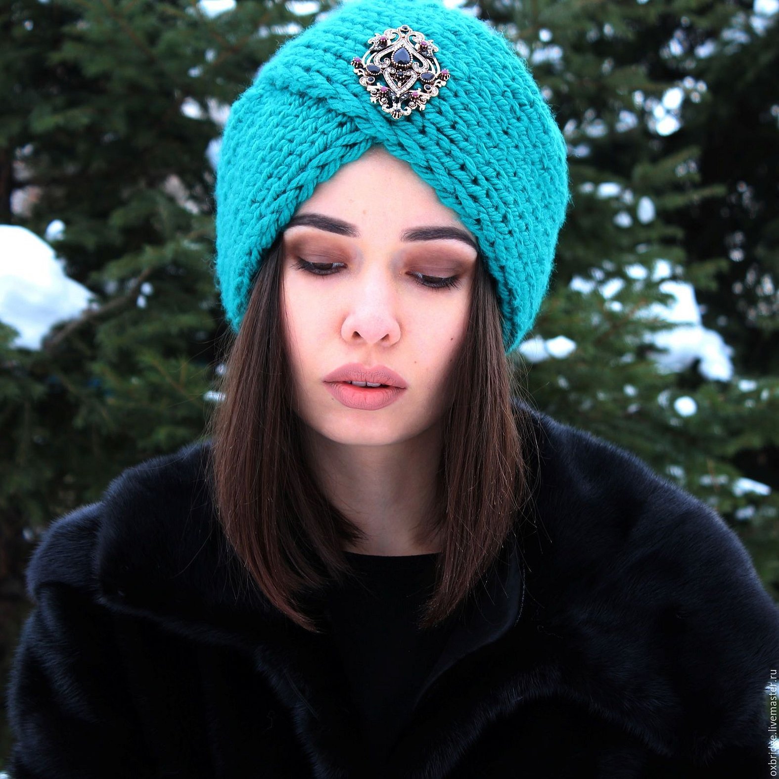 Pălărie turban tricotată