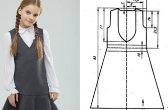 Mønster av en skolesarafan