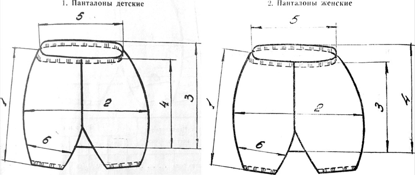 Skissealternativ for pantalonger