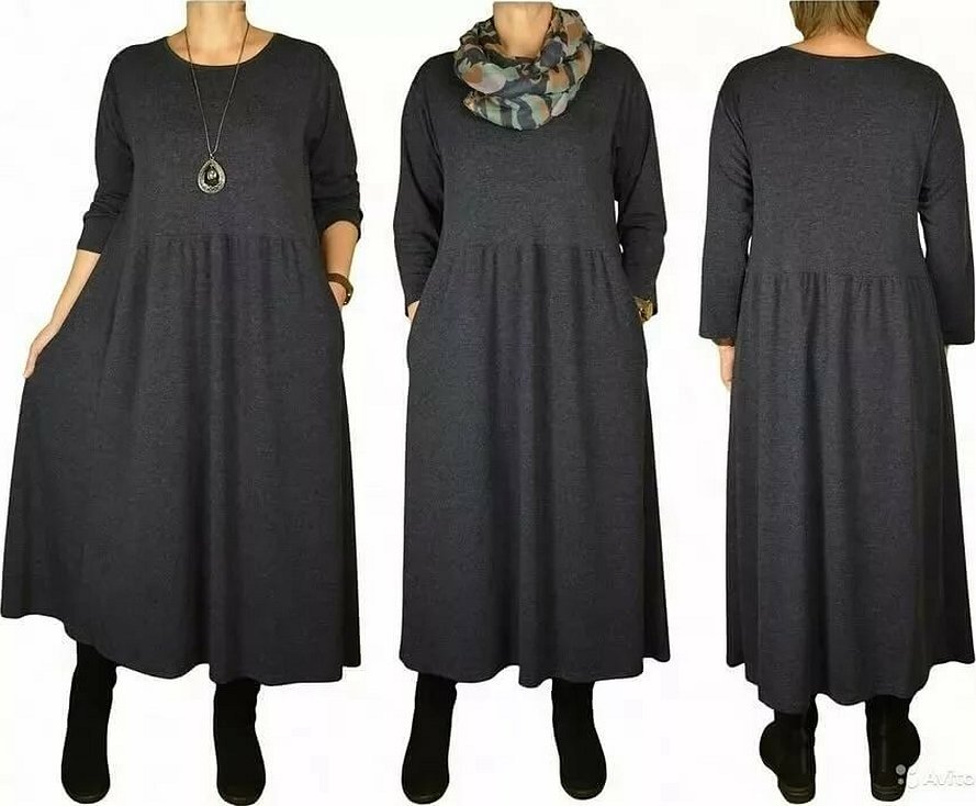 Boho-kjole for kvinner i pluss-størrelse