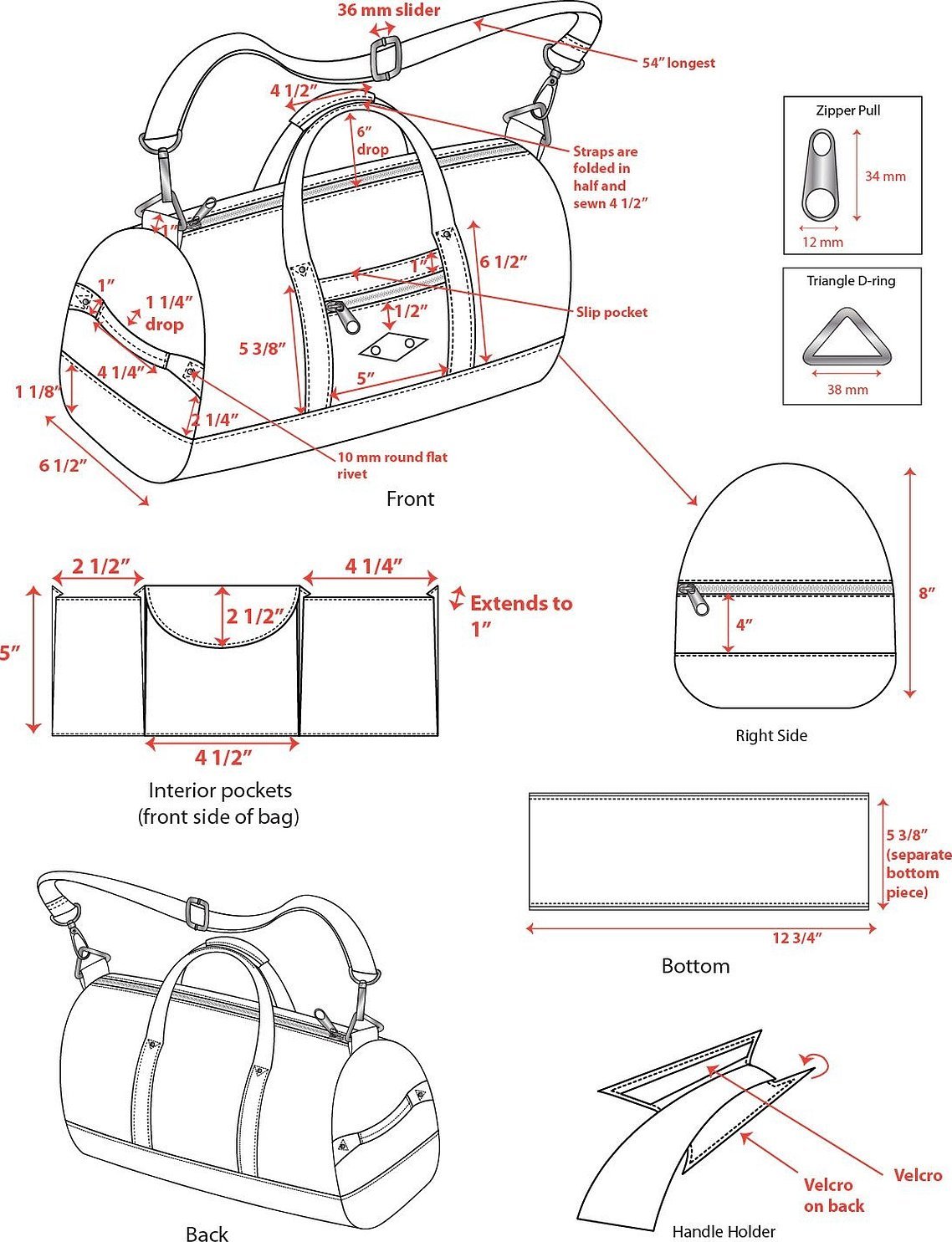 Sportsbag-mønster