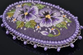 Broderi med satengsøm med garn