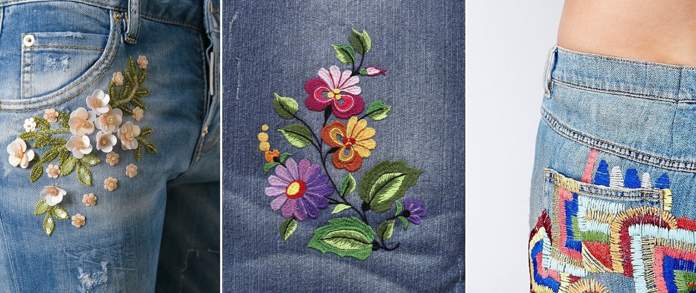 Broderia poate salva și pantalonii