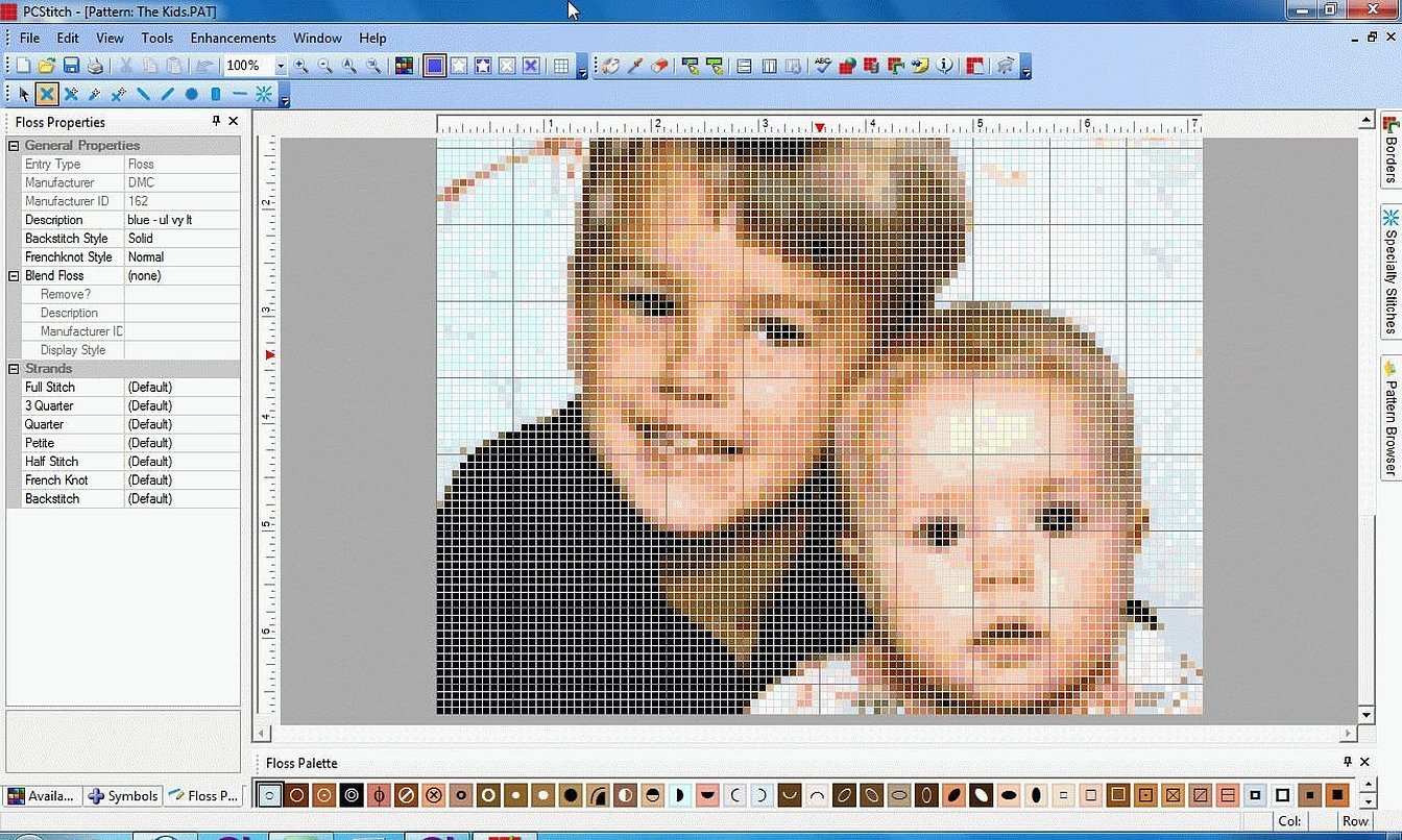 Eksempel på broderi fra et fotografi.