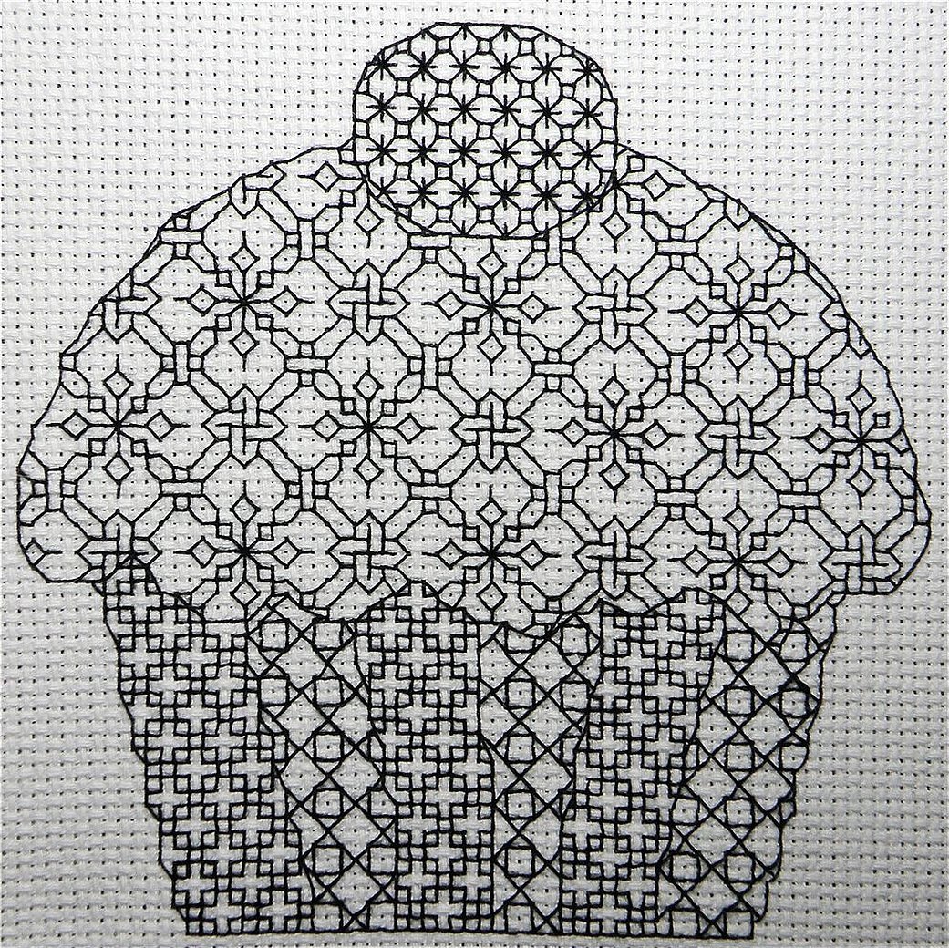 Svart broderi