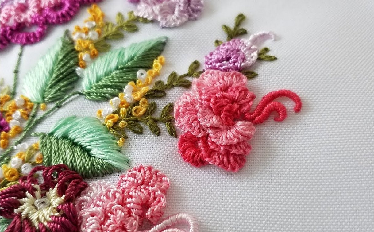 Broderte roser
