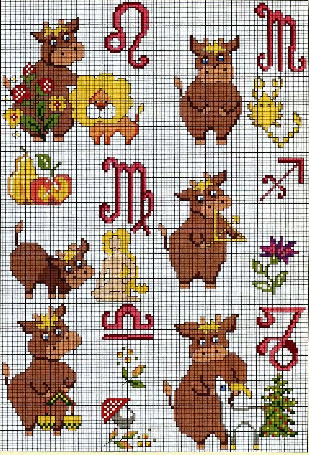 Komplekst, men vakkert broderi av stjernetegn