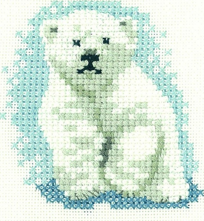 Mini isbjørnbroderi