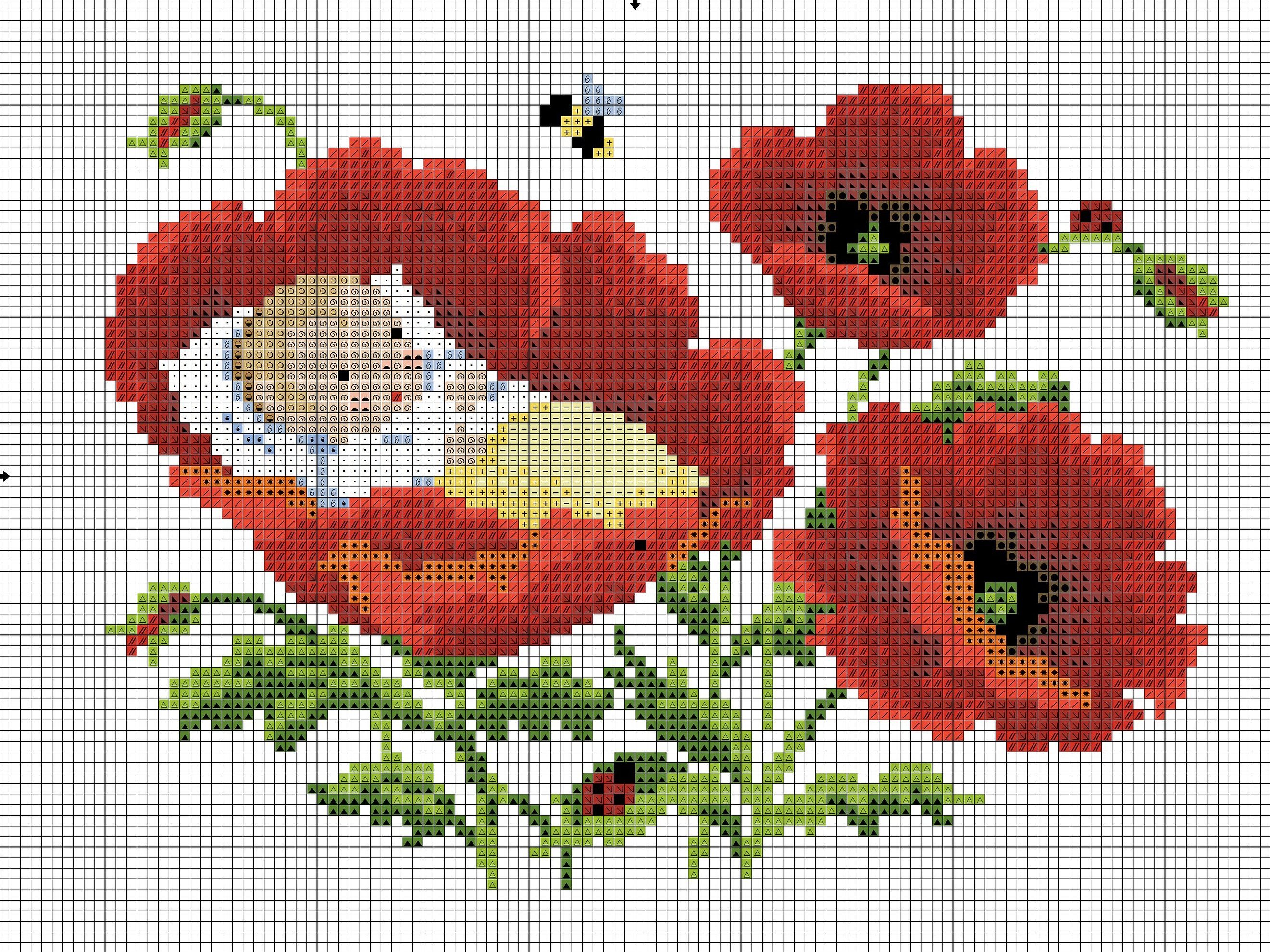 Broderi av blomster for barn