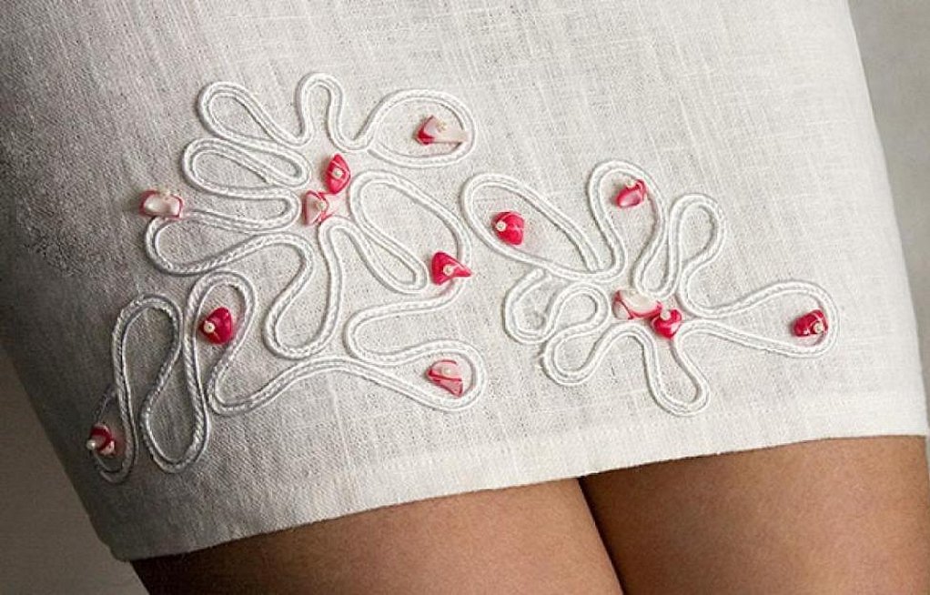Eksempel på broderte blomster