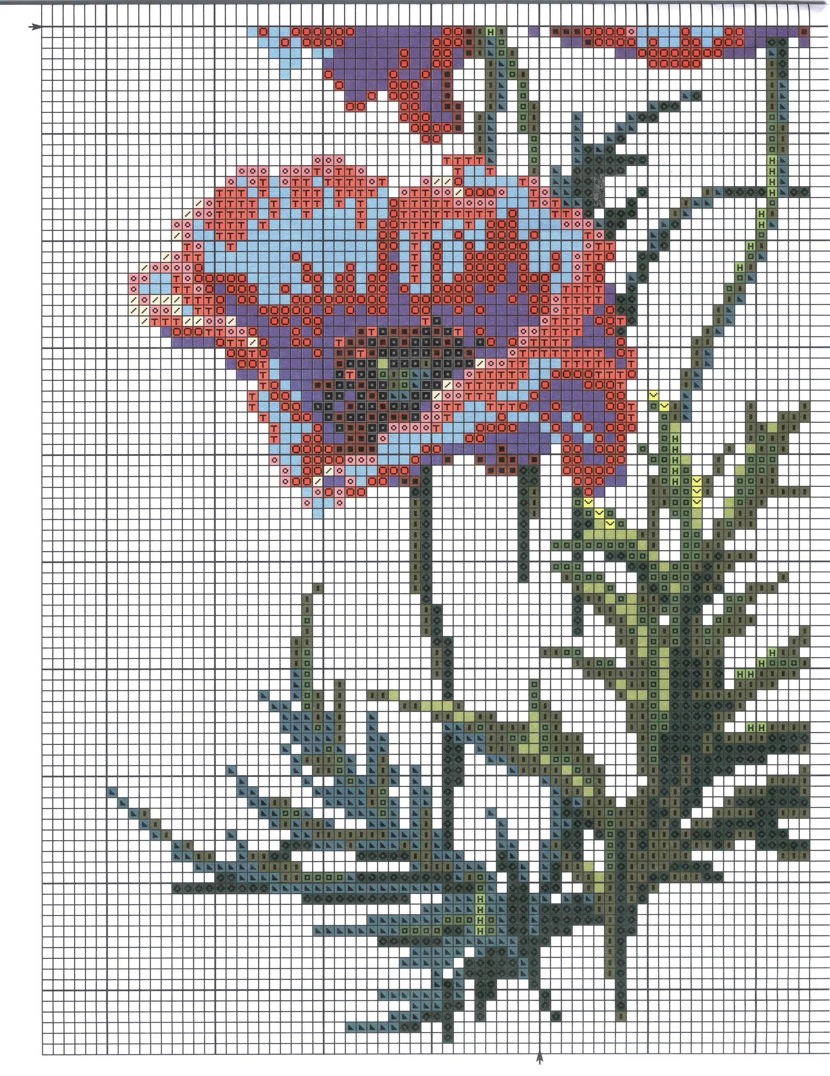 Korssting med valmueblomster i Rioli