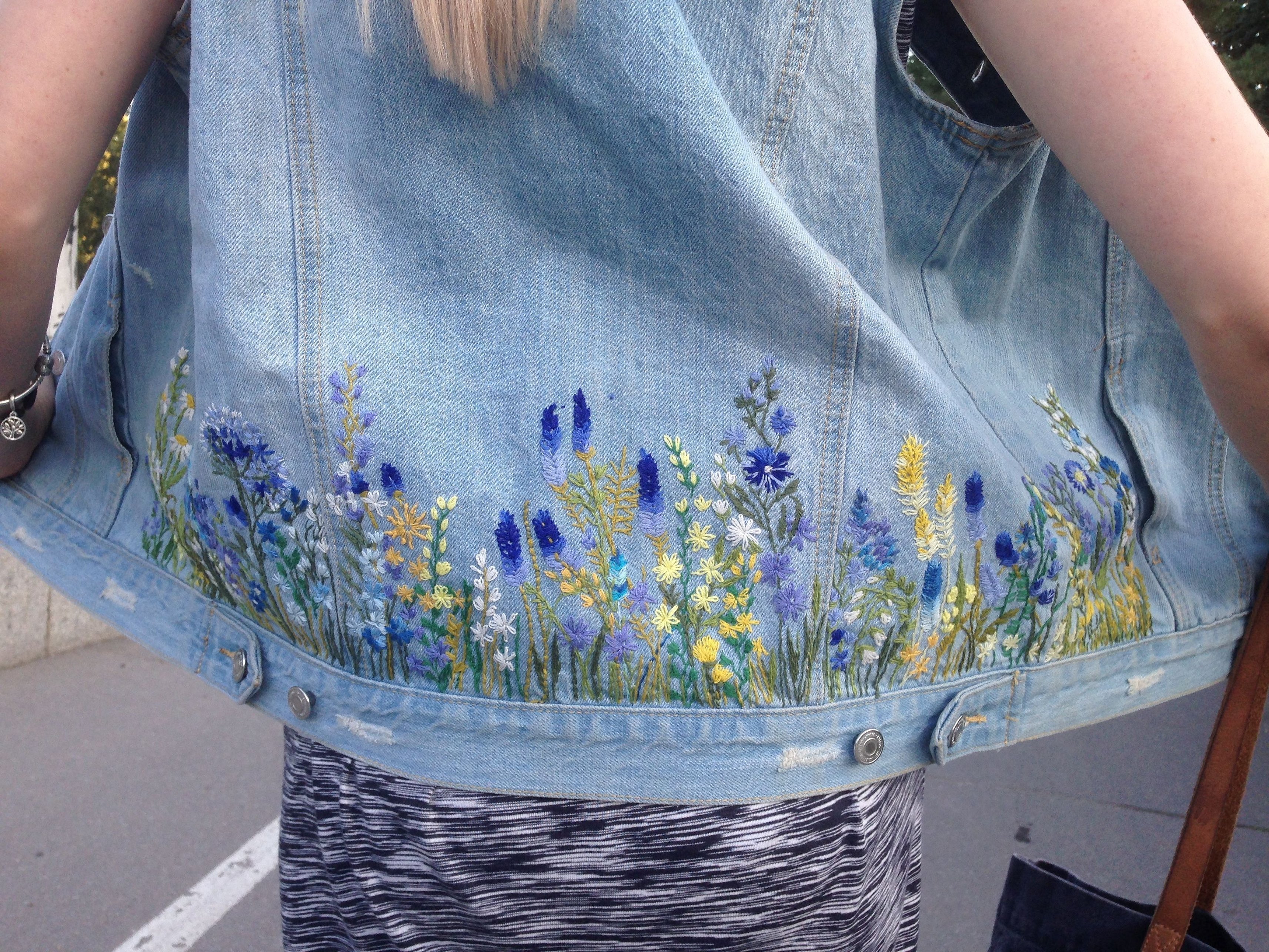 Broderi på en denimjakke
