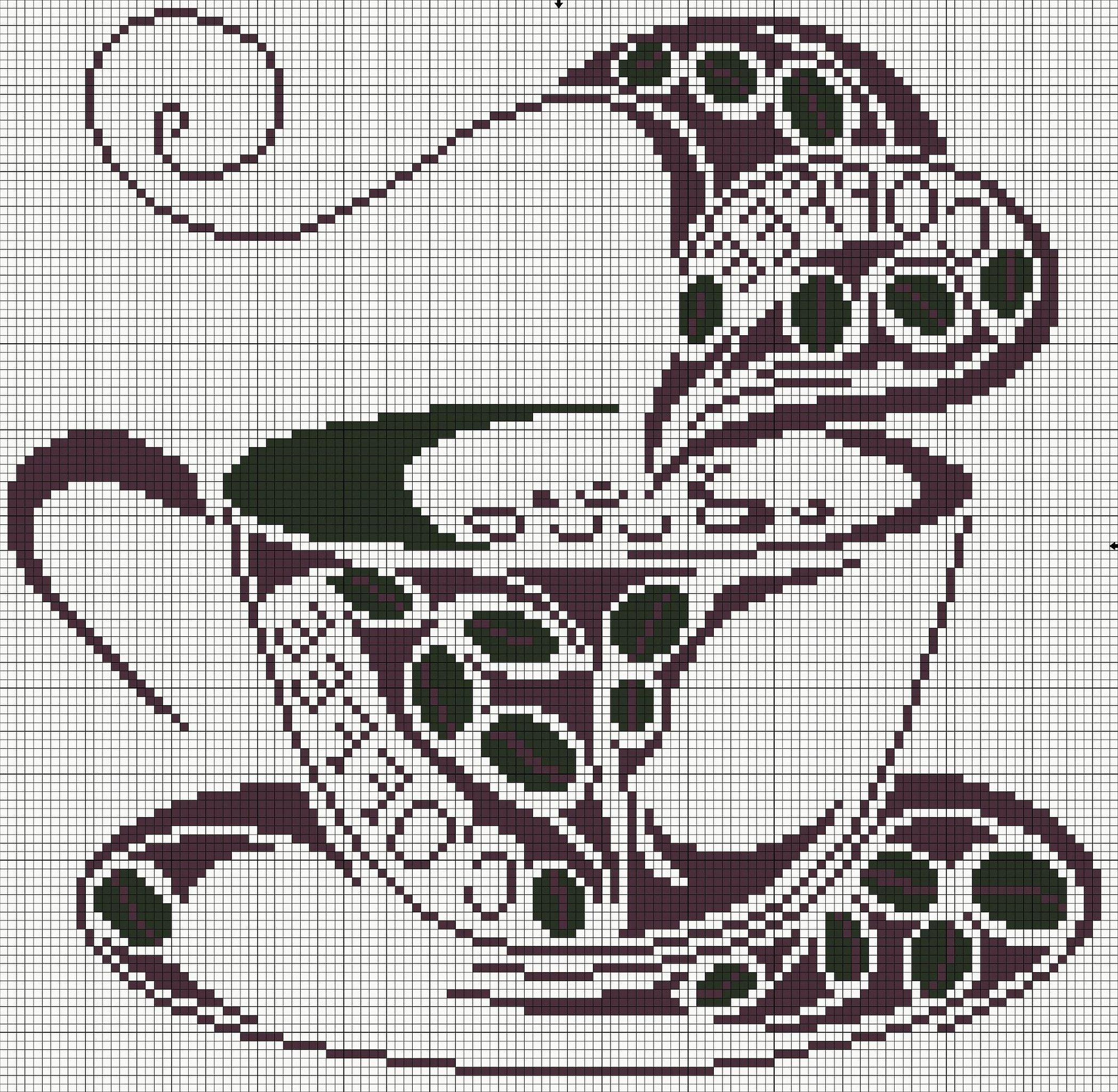 Kopp kaffe med mønstre