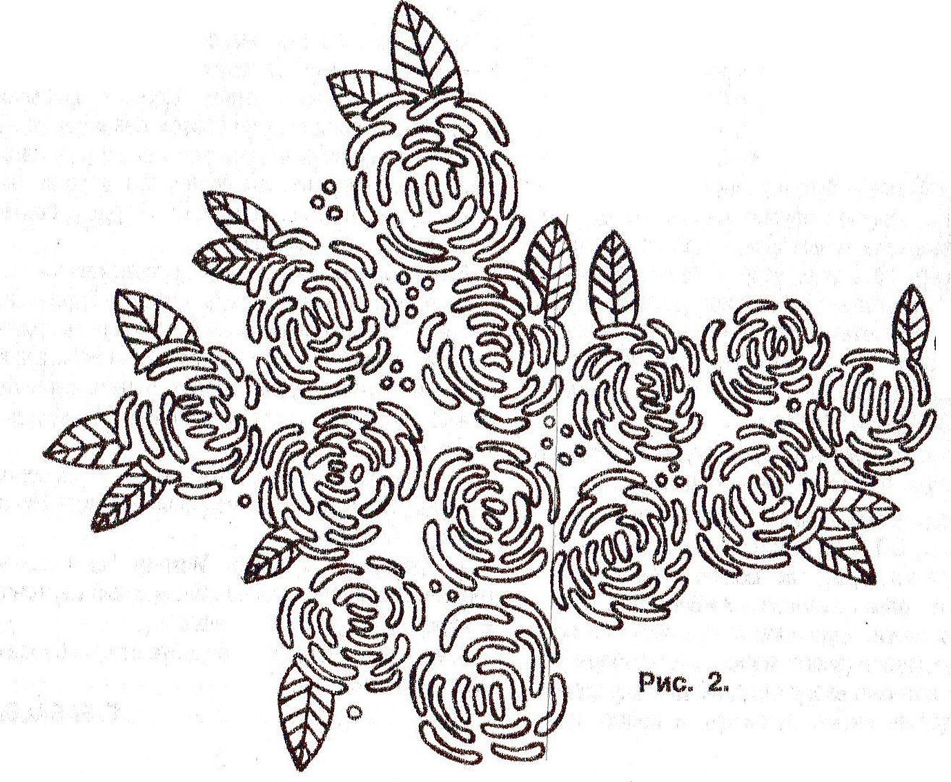 Blomstermønster med satengsøm