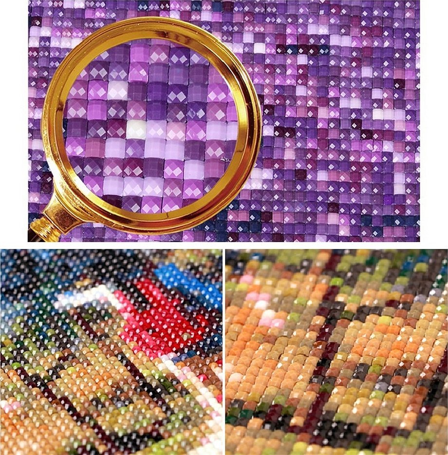 Firkantede strass-steiner