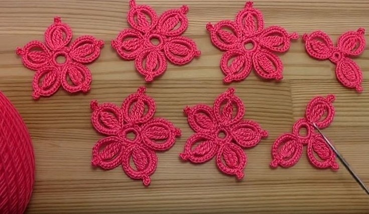Blomster med irsk blondeteknikk