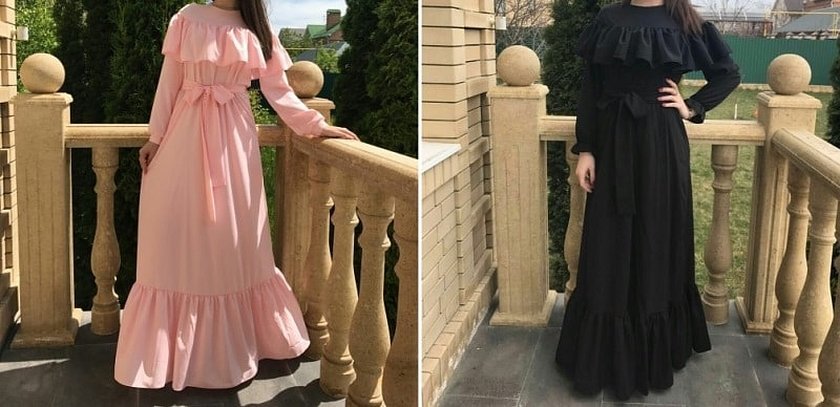 Mykt stoff er ideelt for å sy elegante aftenkjoler med flagrende folder