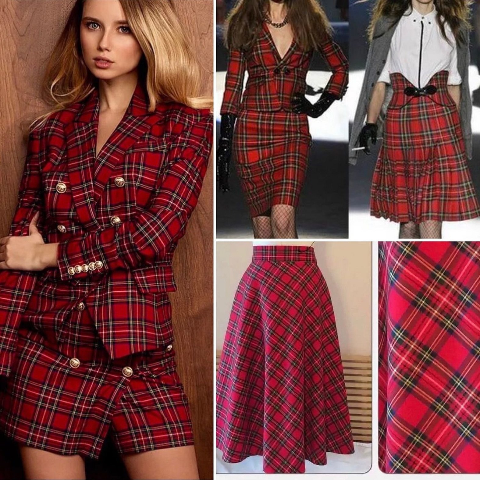 Rutete dress laget av engelsk rutete stoff