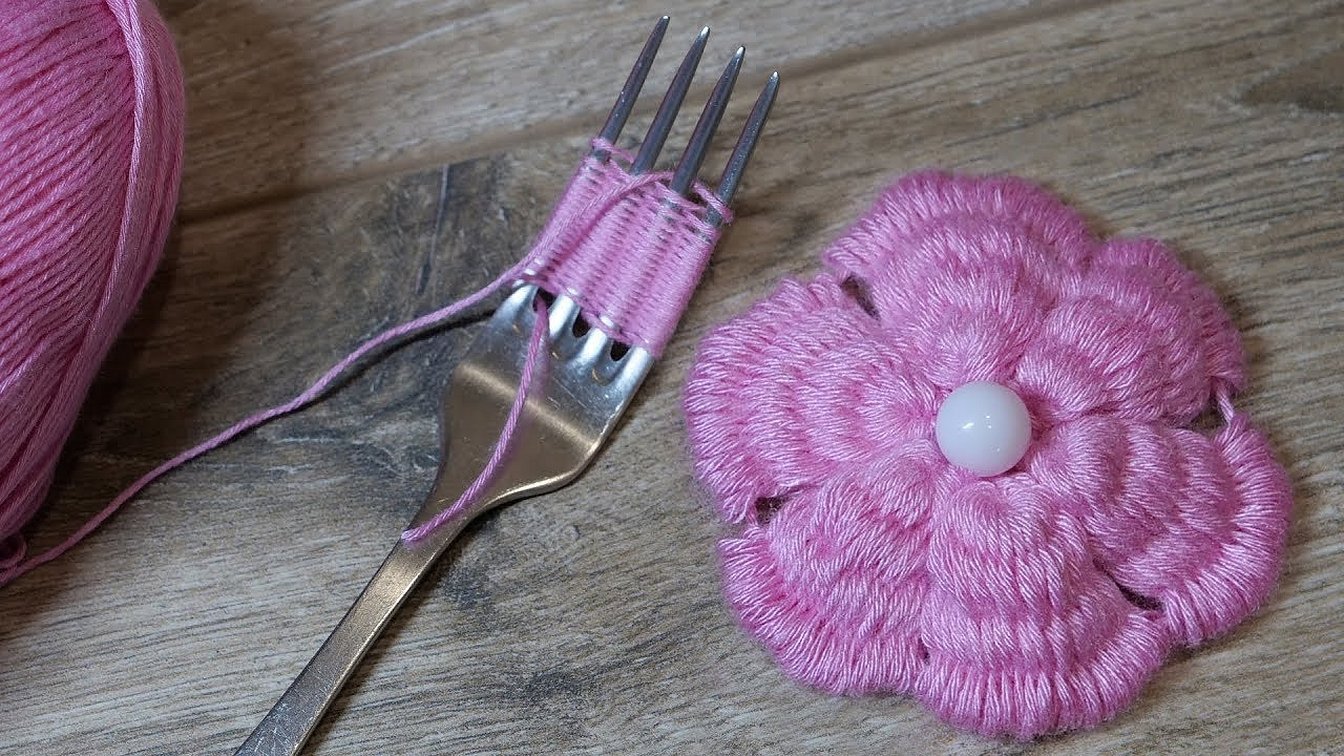 Blomst på en gaffel