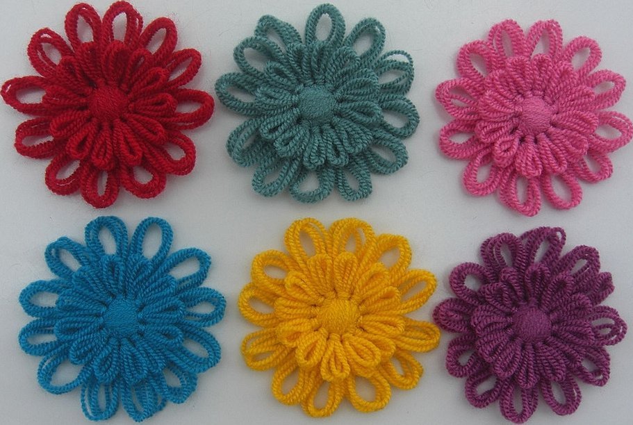 Blomster laget med linjal